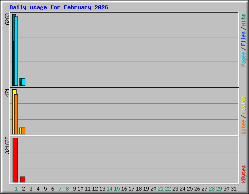 Daily usage for February 2026