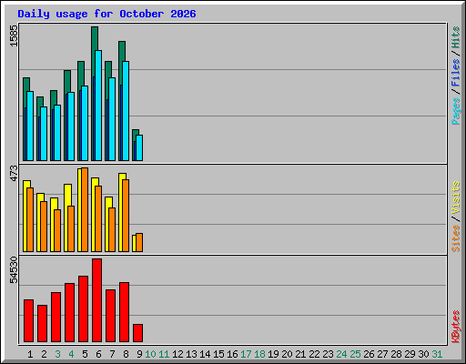 Daily usage for October 2026