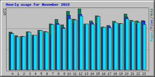 Hourly usage for November 2019