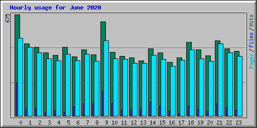 Hourly usage for June 2020