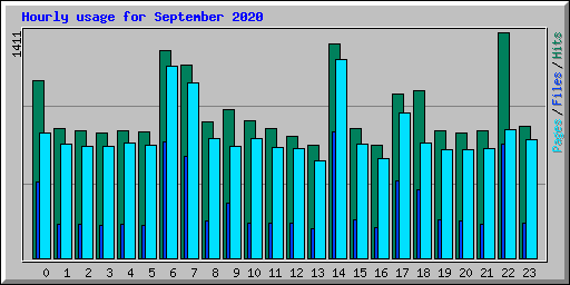 Hourly usage for September 2020