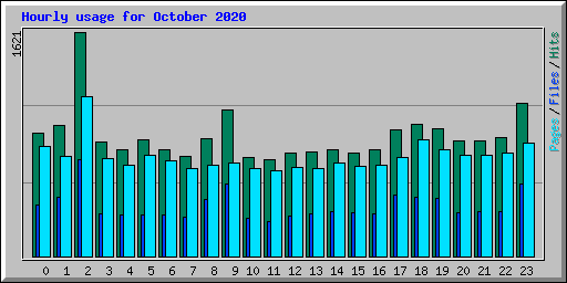 Hourly usage for October 2020