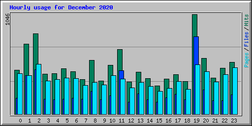 Hourly usage for December 2020