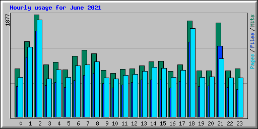 Hourly usage for June 2021