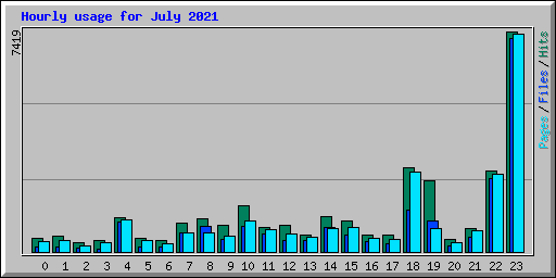 Hourly usage for July 2021