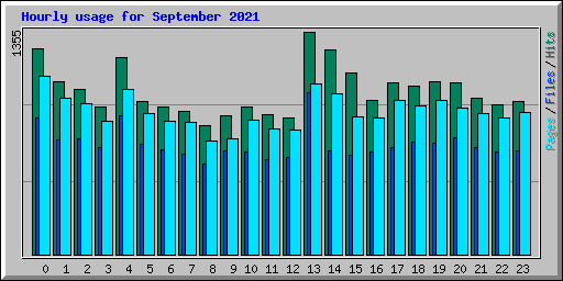 Hourly usage for September 2021
