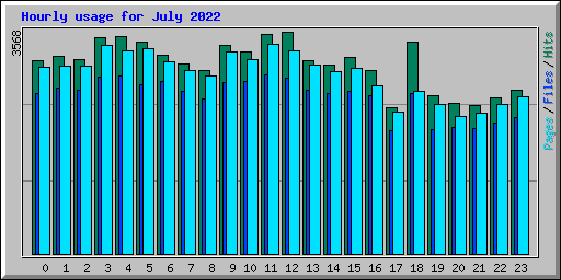 Hourly usage for July 2022