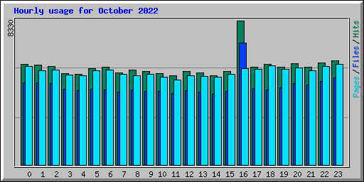 Hourly usage for October 2022