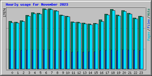 Hourly usage for November 2023