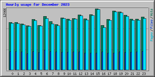 Hourly usage for December 2023