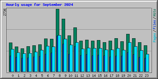 Hourly usage for September 2024