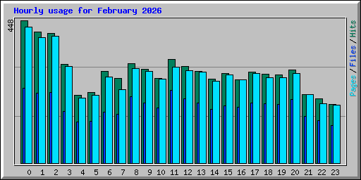 Hourly usage for February 2026