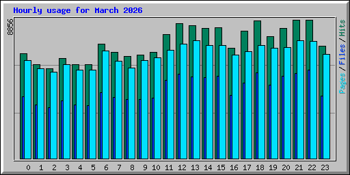 Hourly usage for March 2026